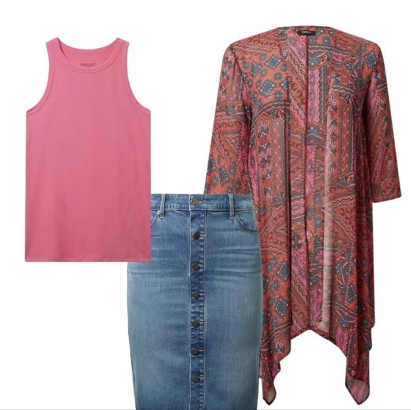 Torrid Super Soft Rib High Neck Tank Top pink Size 5x fits 3-4x - Picture 5 of 9